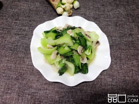 上海青炒蘑菇
