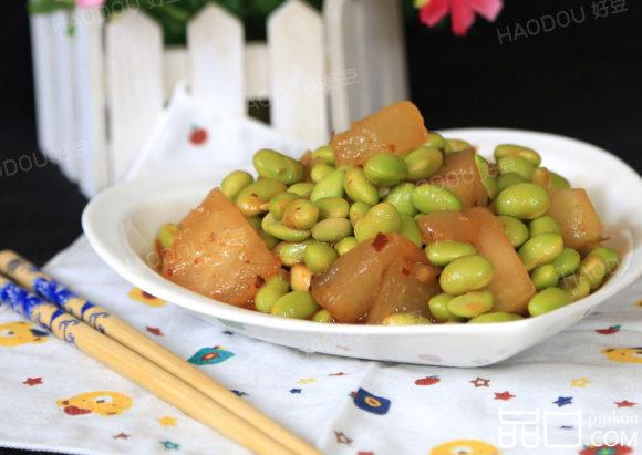 冬瓜烧毛豆