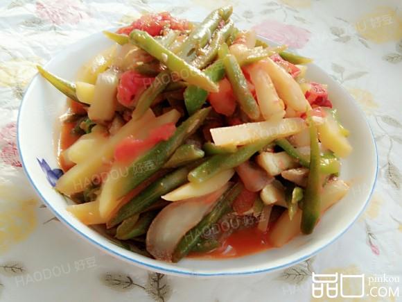 土豆茄子炖豆角