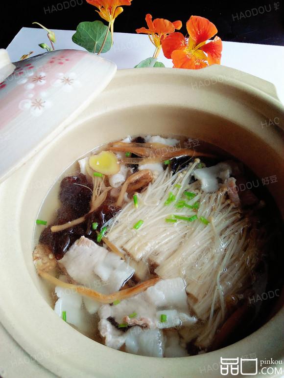 肉片金针菇汤