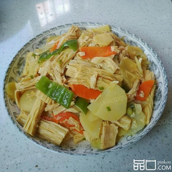 腐竹炒土豆片