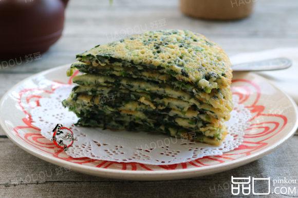 菠菜鸡蛋饼