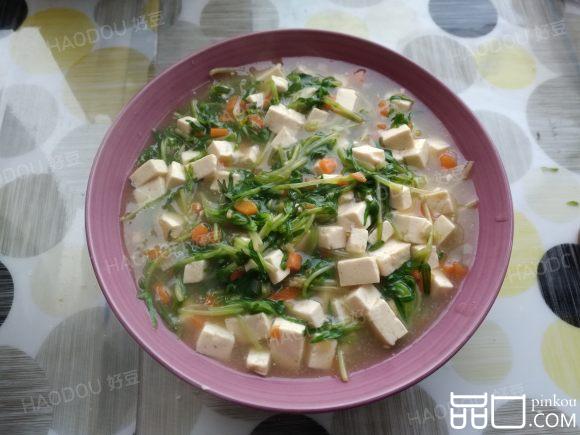 空心菜苗烩豆腐
