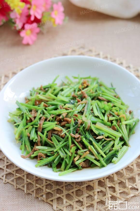 香菜梗炒肉丝