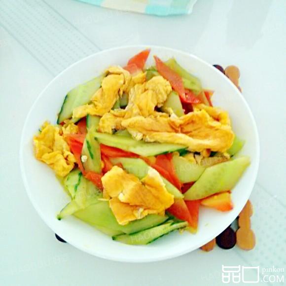 黄瓜胡萝卜炒鸡蛋