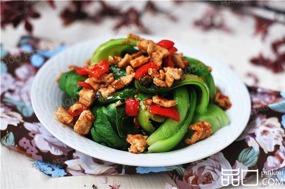 肉末烧油菜