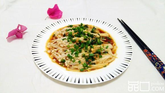 葱油蒸金针菇