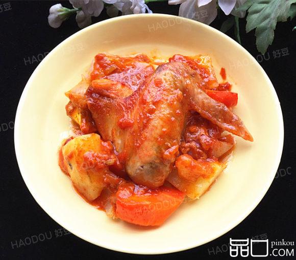 杂蔬烤鸡翅鸡腿