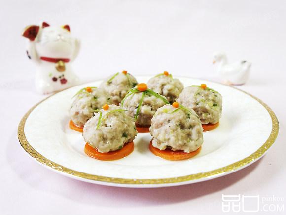 蒸藕末肉丸子