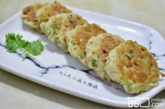 香煎鸡蛋藕饼