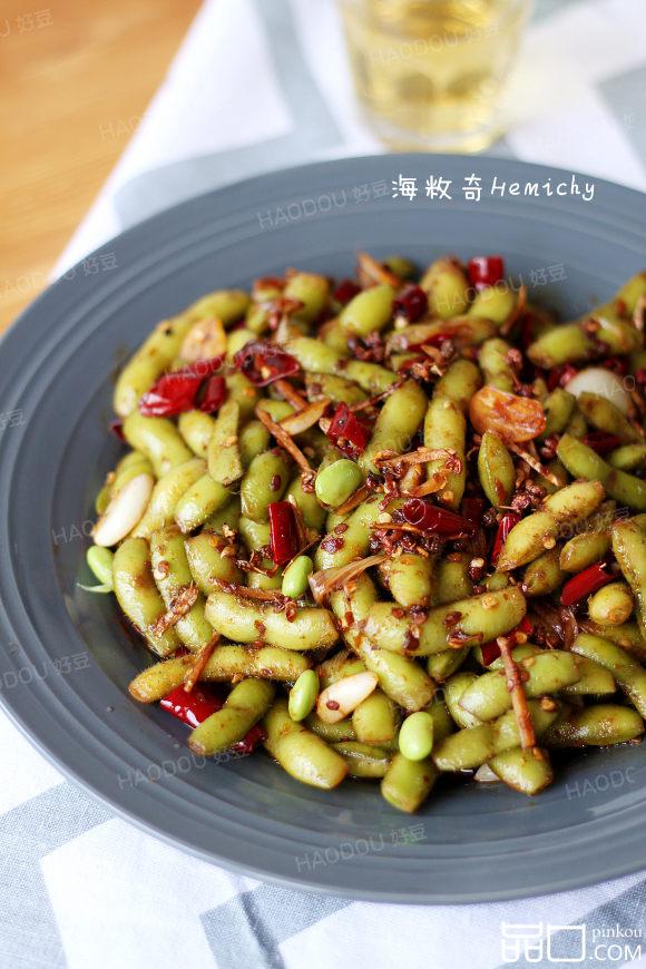 麻辣吮指毛豆