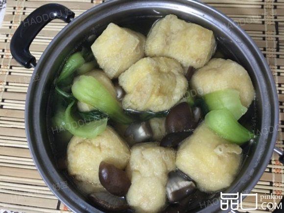 香菇豆泡青菜煲