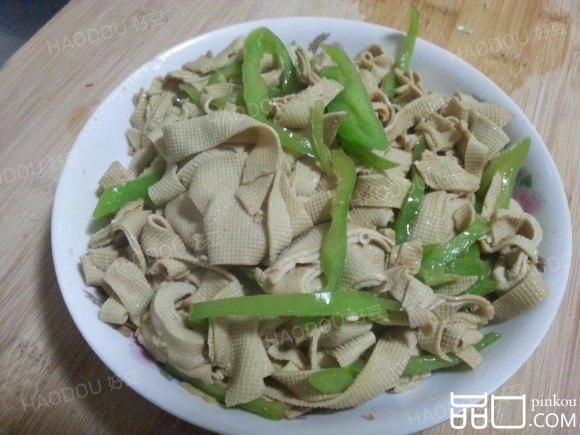 尖椒炒豆腐皮