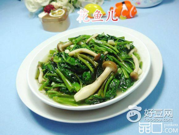 蟹味菇炒空心菜