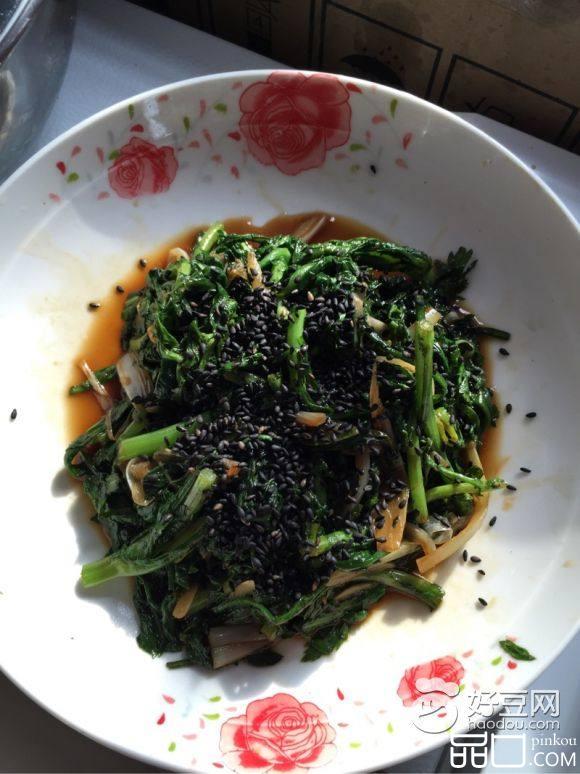 大葱炒茼蒿