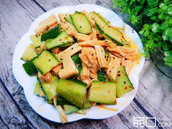 黄瓜凉拌腐竹