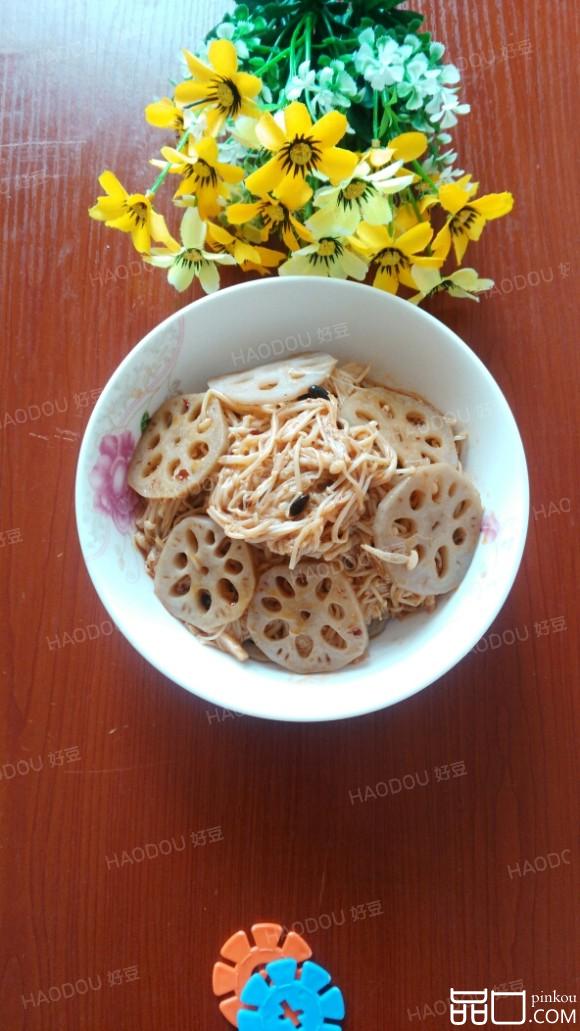 金针菇拌莲藕