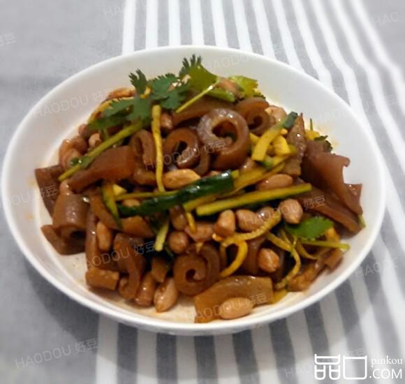 花生米拌猪皮