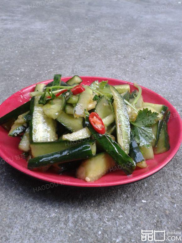 香菜辣拌黄瓜