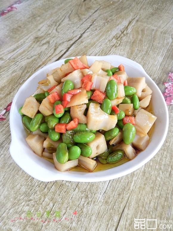 葱香藕丁拌毛豆