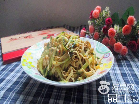 青瓜拌豆皮