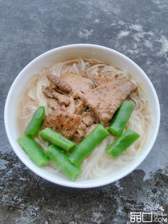 猪肝肉丝面
