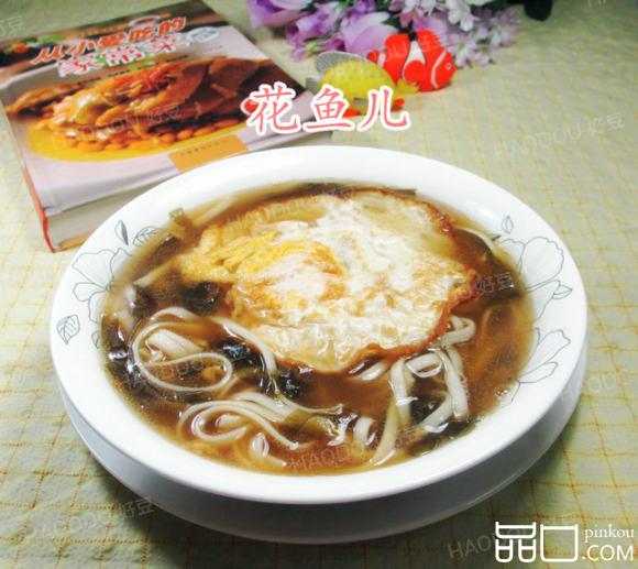 鸡蛋海带汤面
