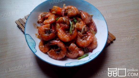 葱炒杂虾