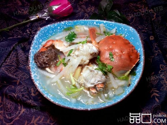 萝卜河蟹汤