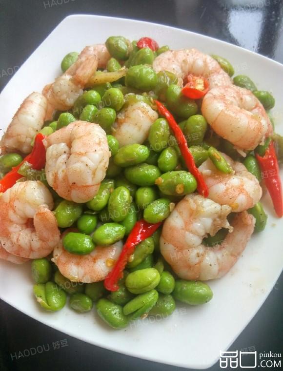 青豆炒虾仁