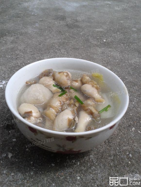 白菜鱼丸煮蚬汤