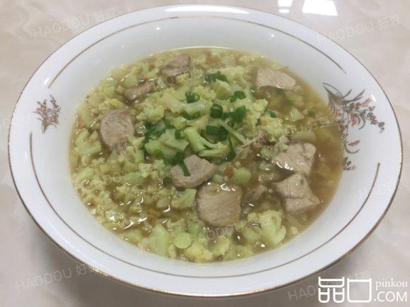 花菜肉片汤