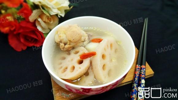 莲藕山药鸡汤