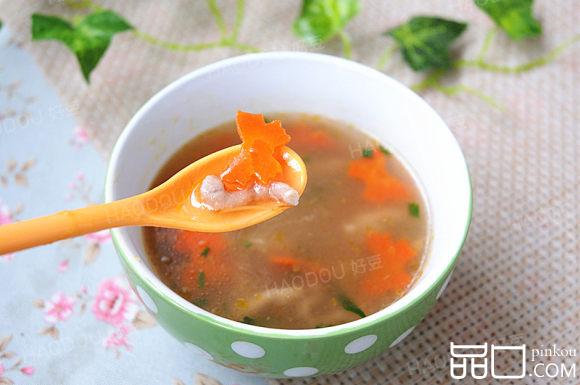 胡萝卜敲肉羹