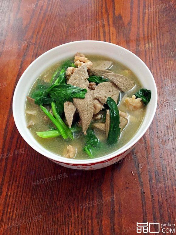 菠菜猪肝瘦肉汤