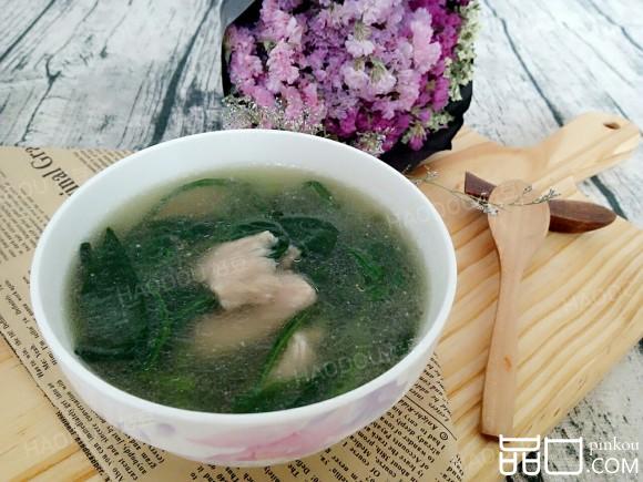 嫩肉菠菜汤