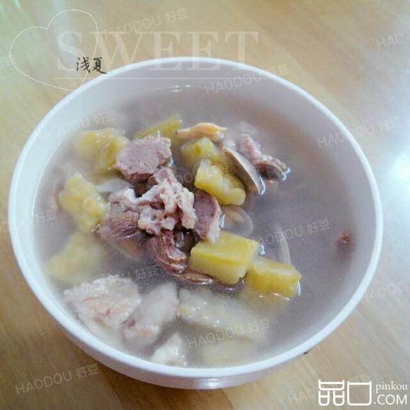 苦瓜花蛤肉片汤