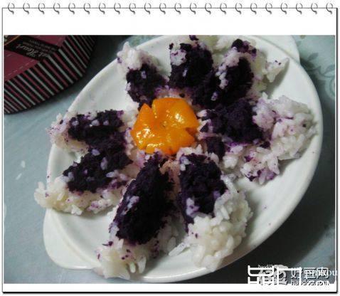 紫薯花开饭团