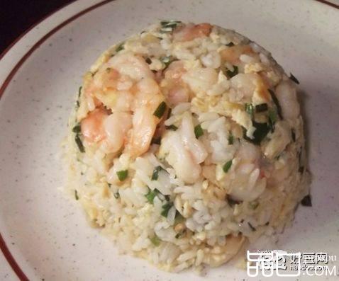 虾仁韭菜炒蛋饭