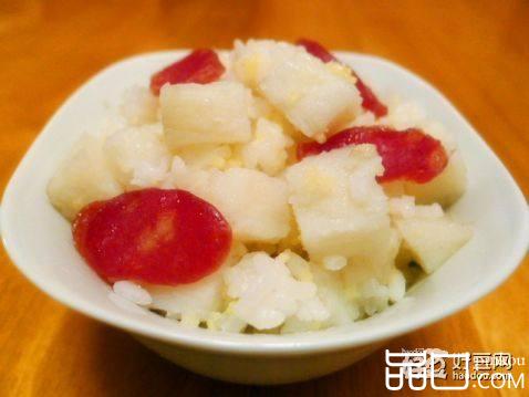腊肠山药二米饭