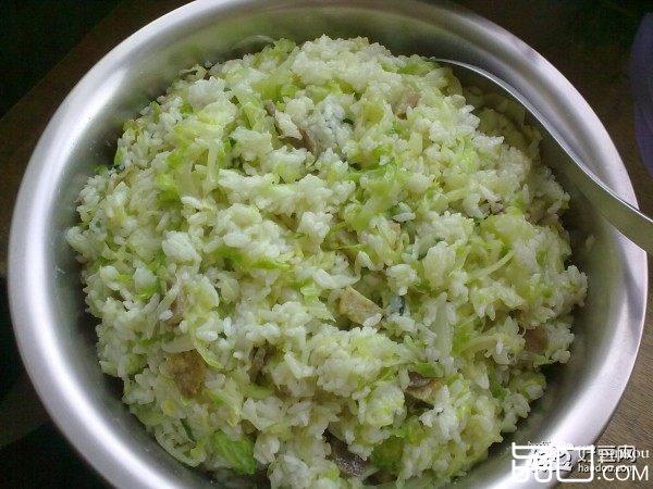 大盆饭之包菜腊肠饭
