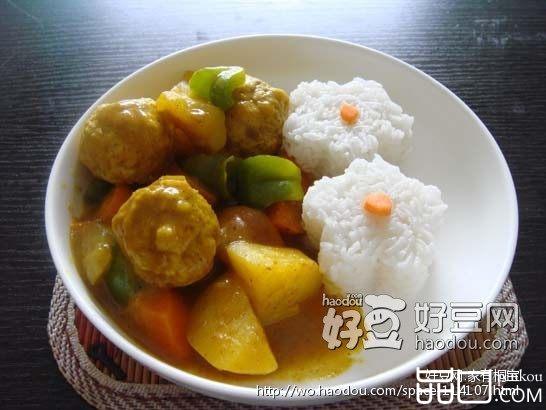 咖喱肉丸花饭