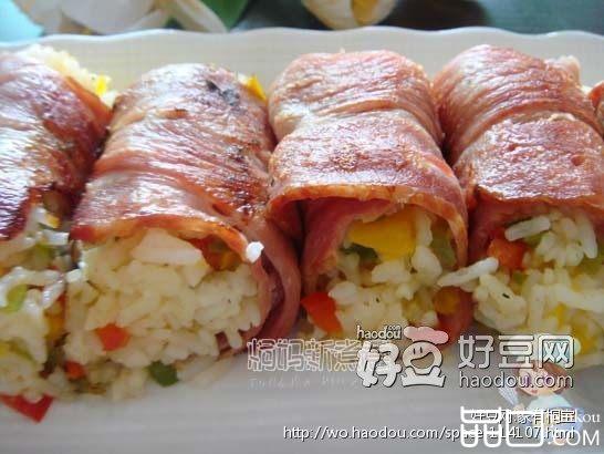 培根彩椒饭卷