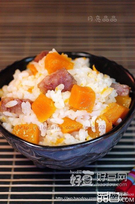 南瓜香肠焖饭