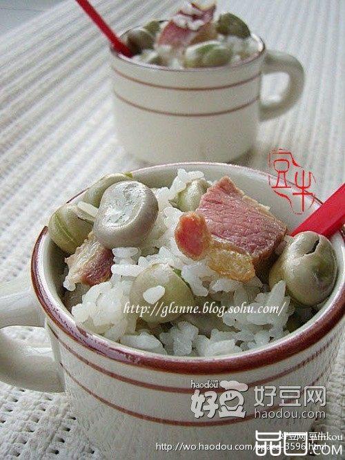 鲜蚕豆火腿焖饭