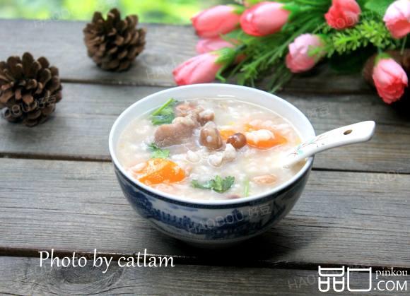 咸骨花生粥