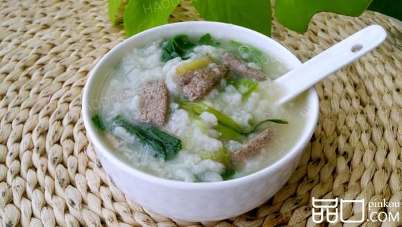菠菜猪肝粥