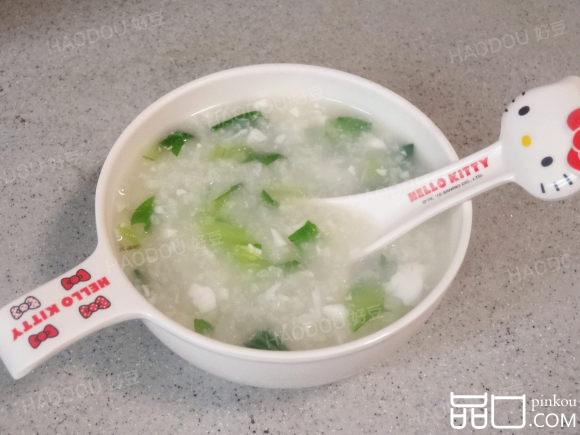 鸭蛋白青菜粥