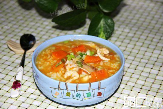 口蘑南瓜鸡肉粥