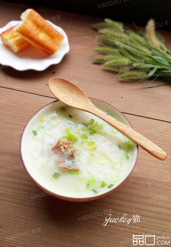 生菜丝烧骨粥